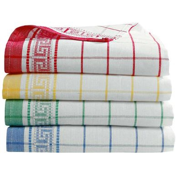 Torchon Mycène coton tissé teint - lots -