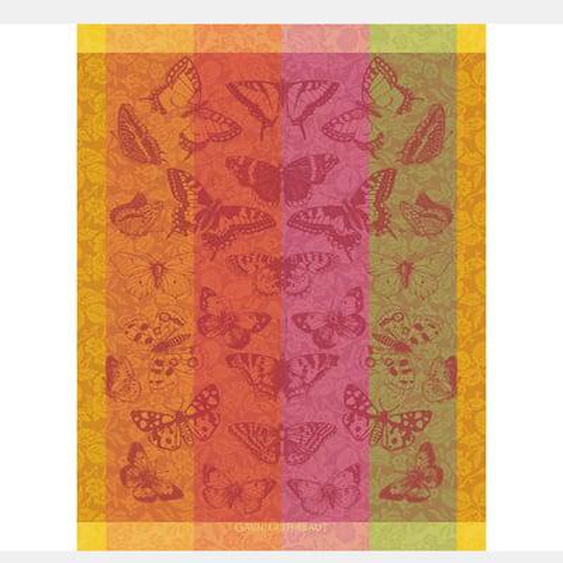 Torchon pur coton Beaux papillons flamboyant