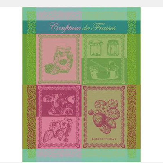 Torchon pur coton Confiture de fraises printemps