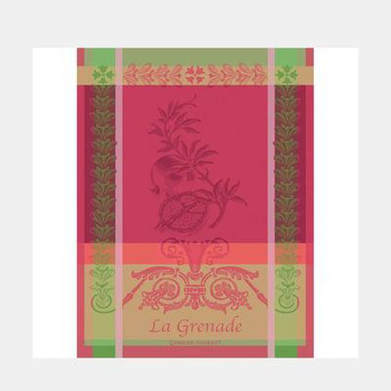 Torchon pur coton Grenade rose