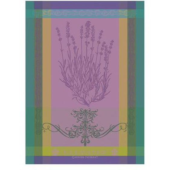 Torchon pur coton Lavande mauve