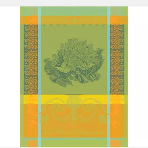 Torchon pur coton Le chou romanesco vert