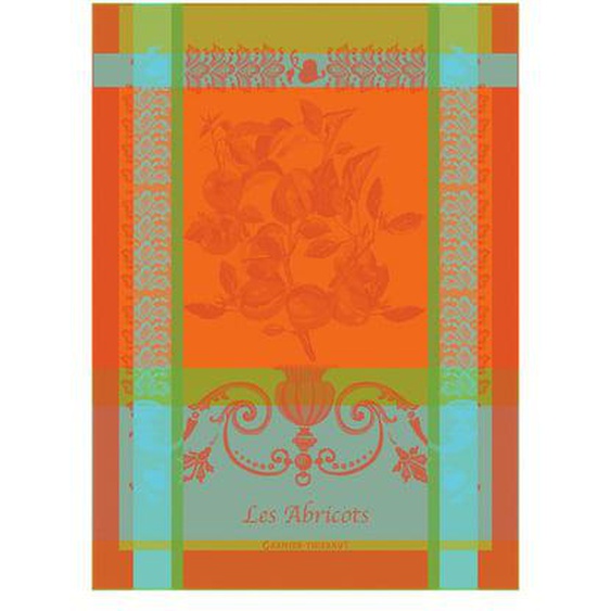 Torchon pur coton Les abricots orange