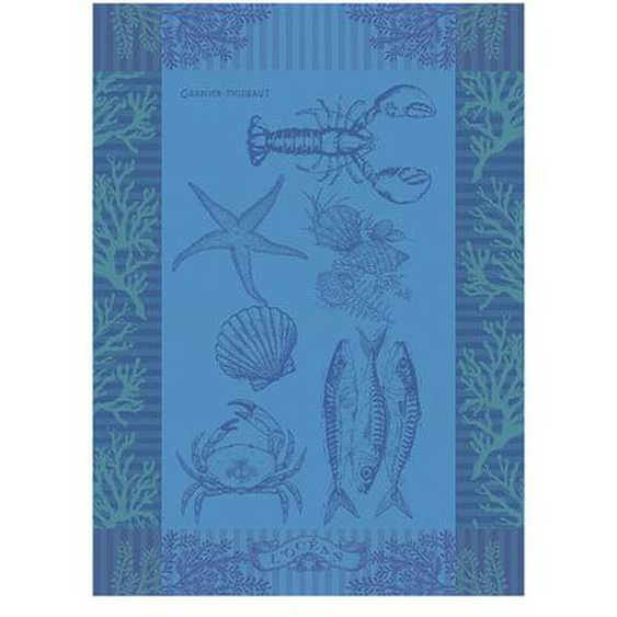 Torchon pur coton Locean bleu