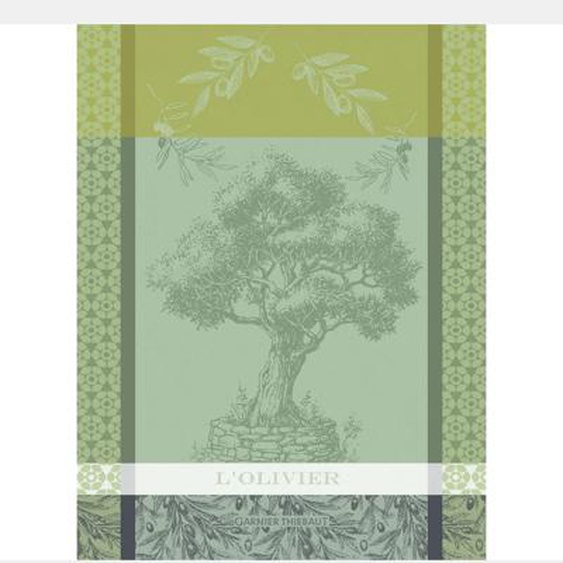 Torchon pur coton Lolivier vert