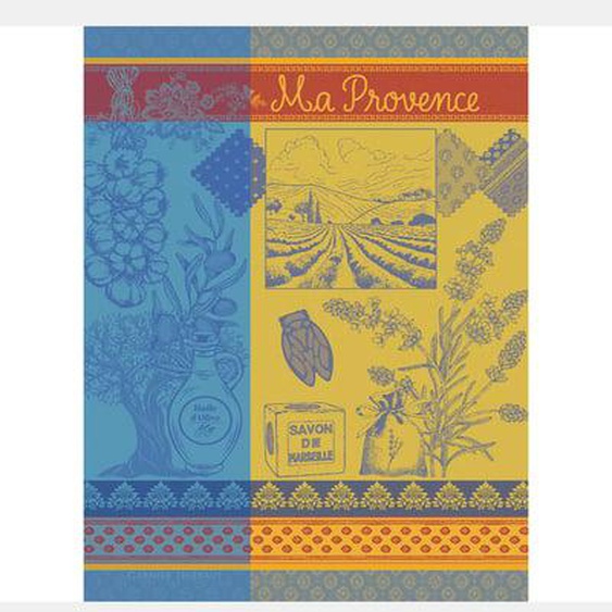 Torchon pur coton Ma provence curry