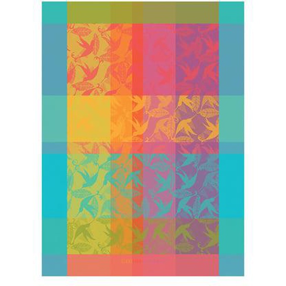Torchon pur coton Mille colibris antilles