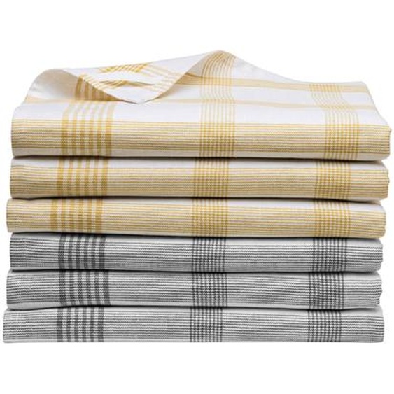 Torchons Carreaux Coton Tissé Teint - Lots -