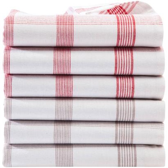 Torchons carreaux coton tissé teint - lots -