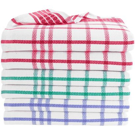 Torchons métis carreaux - Lot de 6 ou 12 -