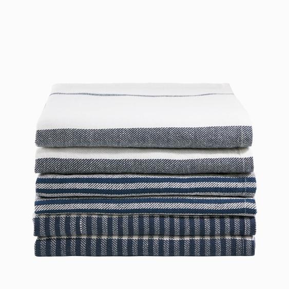 Torchons rayures coton/lin - lots  -