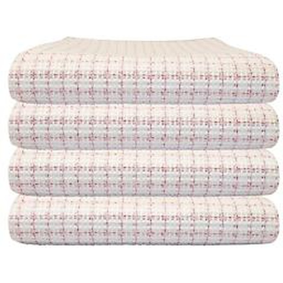 Torchons vaisselle microfibre 50 x 78 cm 300 g/m2 écrus, lot de 4