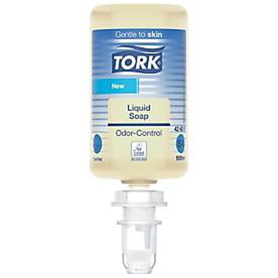TORK Cartouches savon mains anti-odeurs Tork sans parfum 1 L, lot de 6