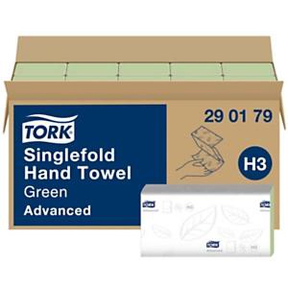 Tork Essuie-mains en papier H3 Advanced - 2 plis en V - 290179 - Carton de 15 paquets
