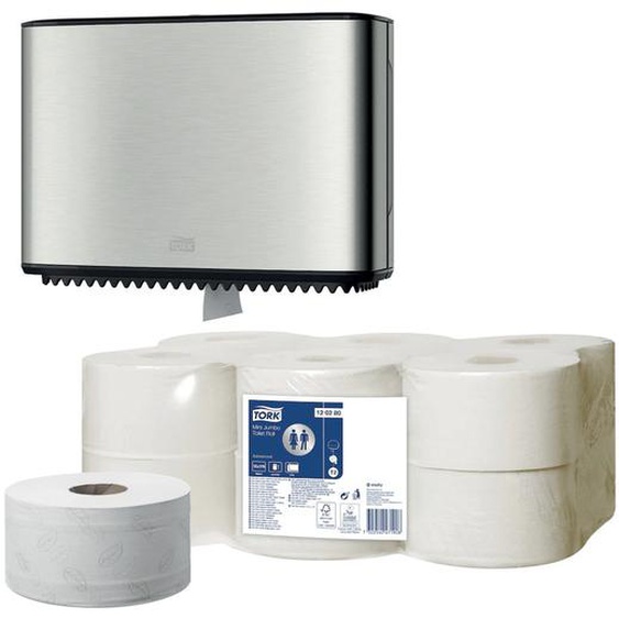 TORK KIT distributeur -50% + 12 mIni bobines papier toilette Tork