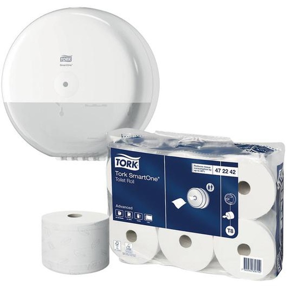 TORK KIT distributeur offert + 6 bobines papier toilette Tork SmartOne