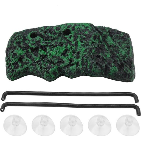 Tortue deau automatique avec île flottante avec godet à ventouse pour animaux semi-aquatiques (grand)