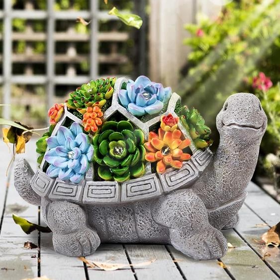 Tortue Décoration de jardin - Ornements extérieurs amusants - 1 pièce