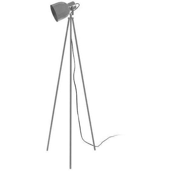 TOSEL Lampadaire 1 lumière - luminaire intérieur - acier gris - Style inspiration nordique - H155cm L40cm P40cm