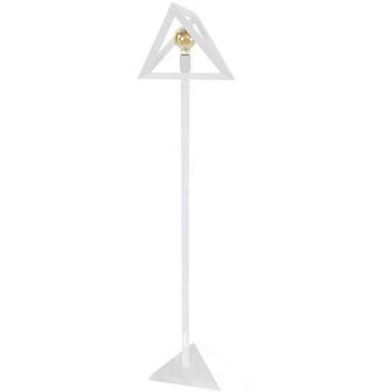 TOSEL Lampadaire 1 lumière - luminaire intérieur - bois blanc - Style urbain - H160cm L35cm P35cm