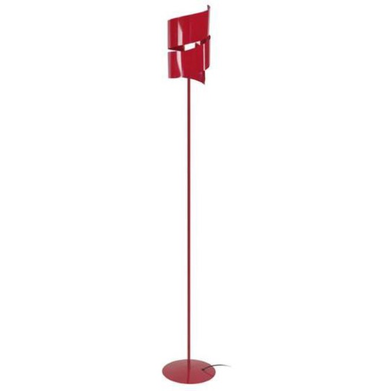TOSEL Lampadaire 1 lumière - luminaire intérieur - métal rouge - Style pop color - H175cm L28cm P28cm