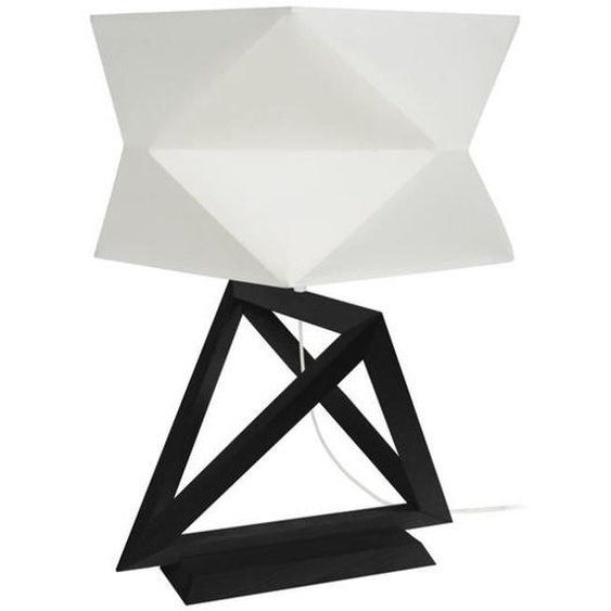 TOSEL Lampe à poser 1 lumière - luminaire intérieur - tissu  blanc - Style urbain - H47cm L38cm P35cm
