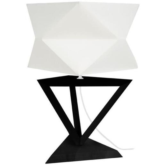 TOSEL Lampe à poser 1 lumière - luminaire intérieur - tissu blanc - Style urbain - H52cm L38cm P35cm