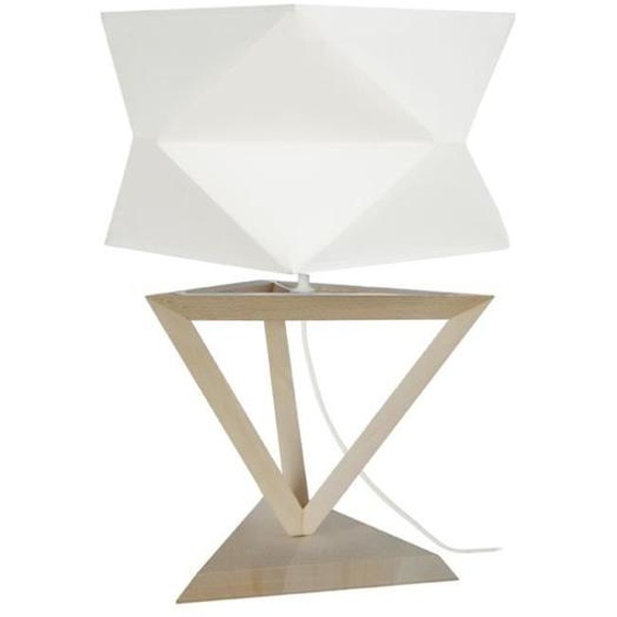 TOSEL Lampe à poser 1 lumière - luminaire intérieur - tissu  blanc - Style urbain - H52cm L38cm P35cm