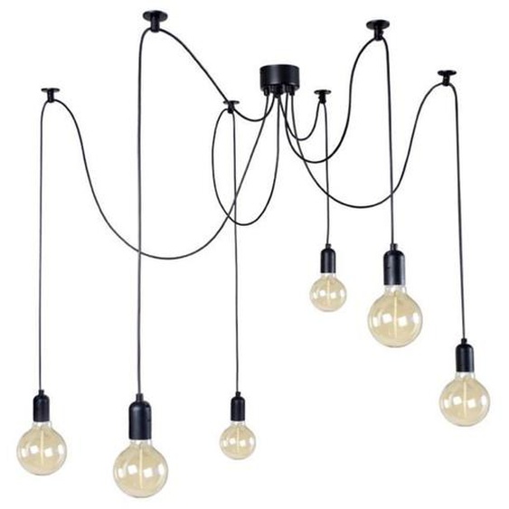 TOSEL Lustre 6 lumières - luminaire intérieur -   - Style industriel - H180cm L80cm P80cm
