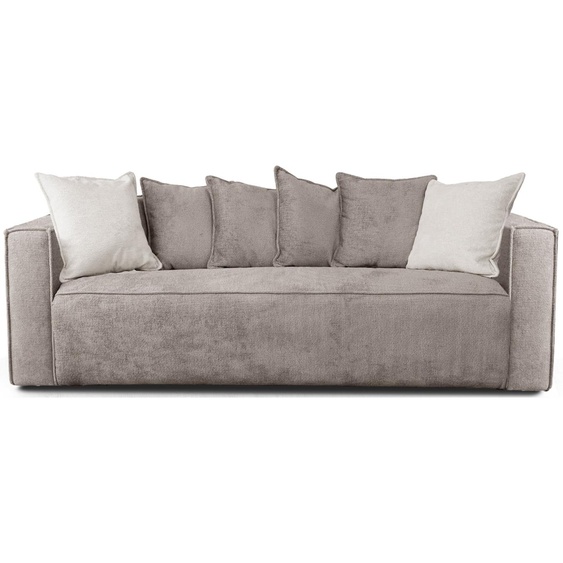 TOULON - Canapé convertible  4 places - Velours, Beige