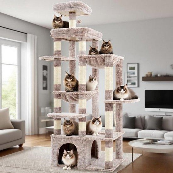 Tour à gratter pour grands chats - Maison pour chats - Grattoirs