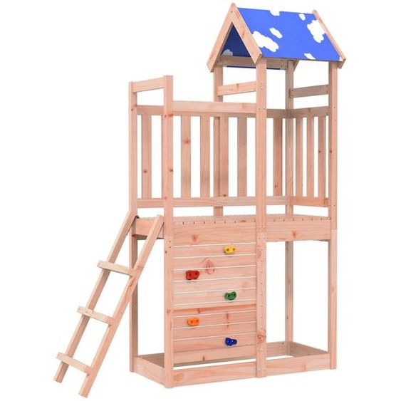 Tour de jeu Marron 110,5 x 52,5 x 215cm Bois solide de Douglas