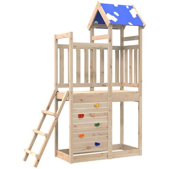 Tour de jeu Marron 110,5 x 52,5 x 215cm Pin massif