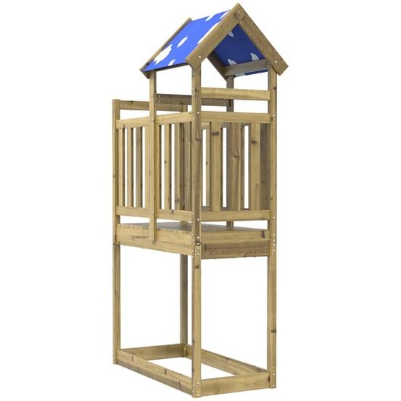 Tour de jeu Marron 52,5 x 110,5 x 215 cm Bois solide imprégné