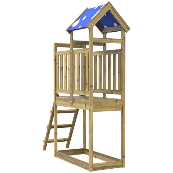 Tour de jeu Marron 52,5 x 110,5 x 215 cm Bois solide imprégné