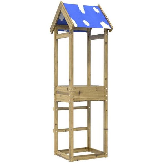 Tour de jeu Marron 52,5 x 46,5 x 195 cm Bois solide imprégné