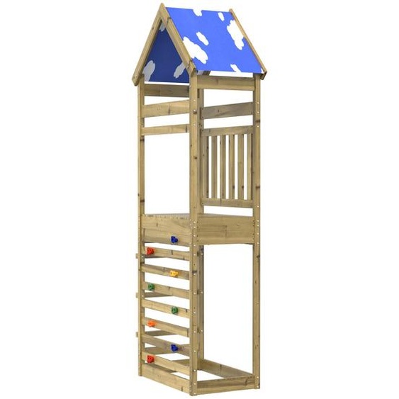 Tour de jeu Marron 52,5 x 85 x 265 cm Bois solide imprégné