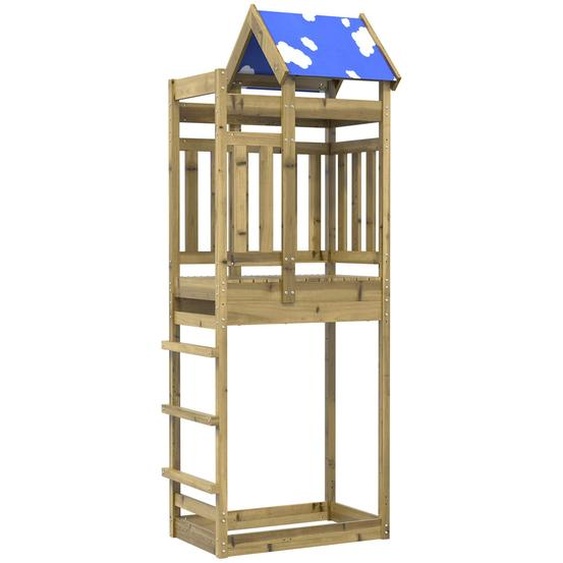 Tour de jeu Marron 85 x 52,5 x 239 cm Bois solide imprégné