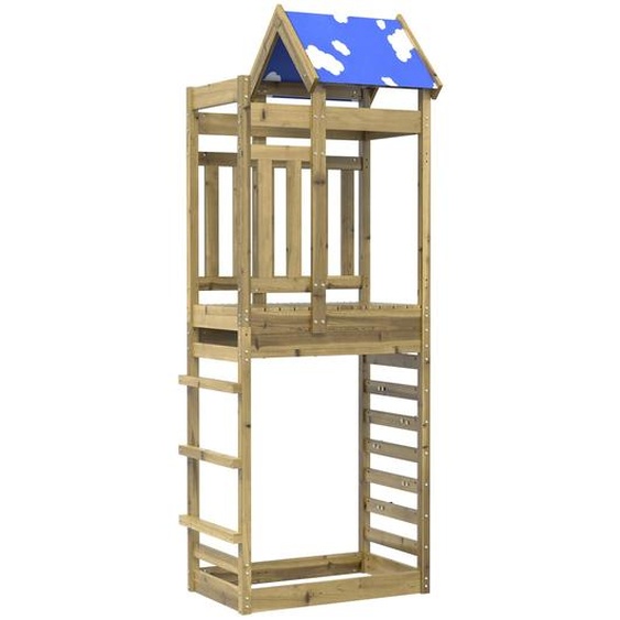 Tour de jeu Marron 85 x 52,5 x 239 cm Bois solide imprégné