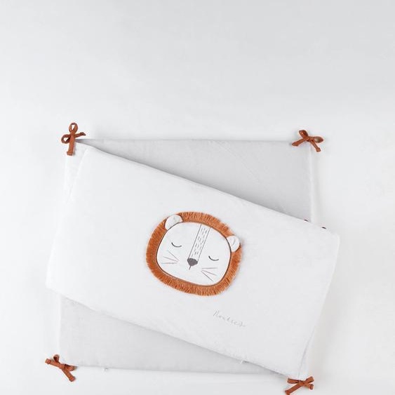 Tour De Lit Babou & Kendi En Veloudoux Blanc, Marron