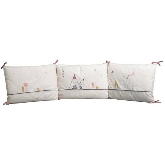 Tour De Lit Bébé Déhoussable En Coton Beige