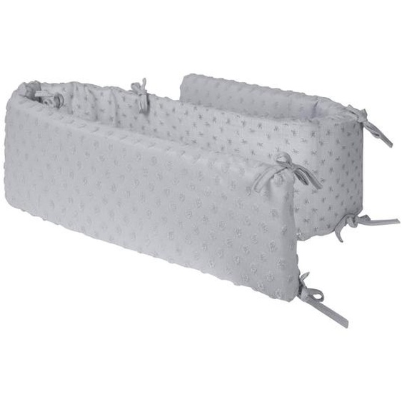 Tour De Lit Bébé Déhoussable En Coton Bio Lil Planet Gris Argenté