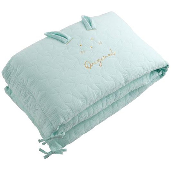 Tour De Lit Bébé En Coton Bleu Ciel