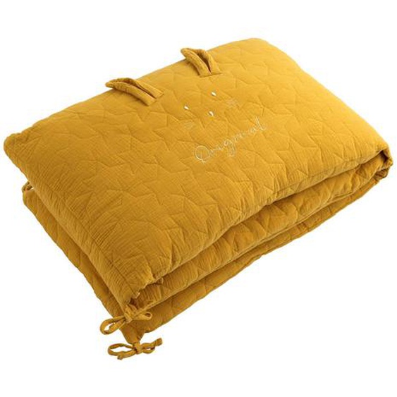 Tour De Lit Bébé En Coton Jaune