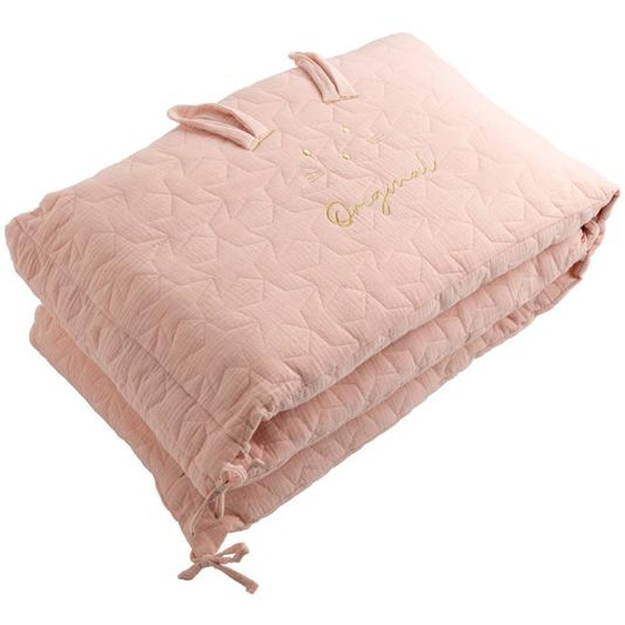 Tour De Lit Bébé En Coton Rose