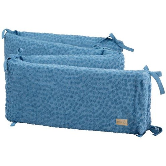 Tour De Lit En Coton Bio Seashells Bleu Indigo