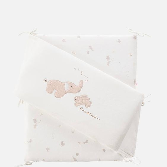 Tour De Lit En Veloudoux Beige, Blanc