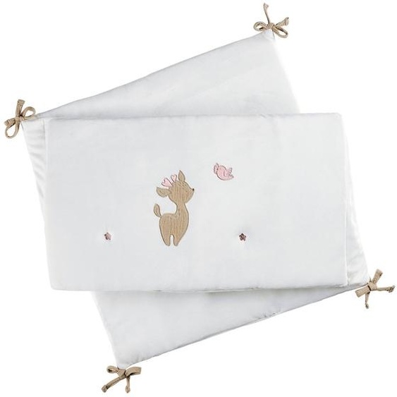 Tour De Lit Fanfan (pour Lits 60 X 120 Et 70 X 140 Cm) Blanc, Beige, Rose
