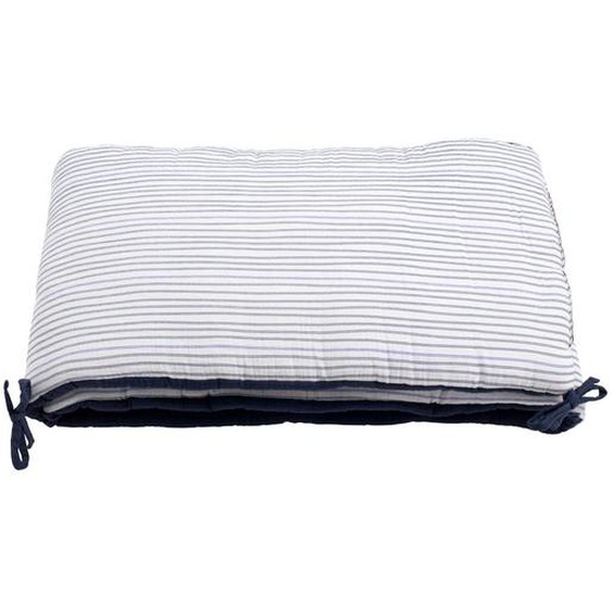 Tour De Lit Marinière En Double Gaze De Coton - Baby Sailor Blanc/bleu