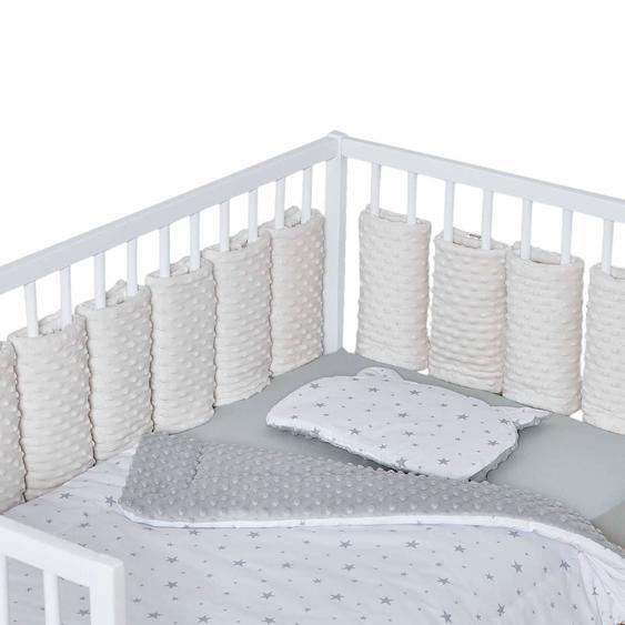 Tour De Lit Modulable 10 Pièces Extra Doux Minky Écru